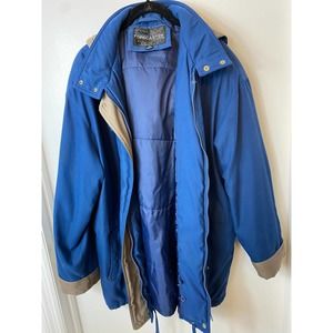 Forecaster of Boston jacket med petite blue/beige with removable hood,  B217